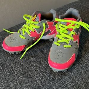 Girls softball cleats.